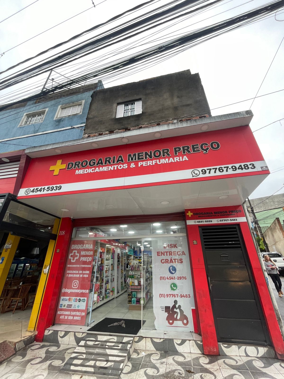Fachada da Drogaria Menor Preço em Mauá